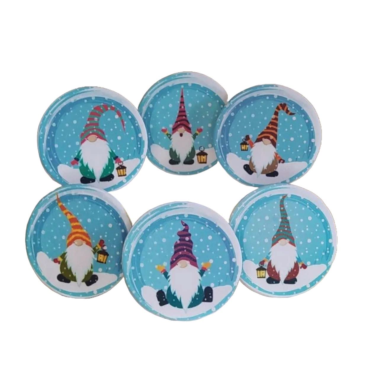 Set mit 6 essbaren Zuckerdekorationen, Christmas Nati Shop