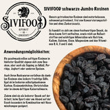 SIVIFOOD Jumbo schwarze Sultaninen 300 g – große und köstliche schwarze Sultaninen von höchster Qualität, natürlich getrocknete, süße, fruchtige Trauben, ungeschwefelt, ungesüßt, ungesüßt, ölfrei, Kishmish-Zusätze, dehydrierte Produkte, Naty Shop