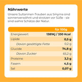 Sultaninen Rosinen 1kg | Smyrna-Rosine | Sultaninen getrocknete Rosinen aus Izmir | 100 % türkischer Herkunft | Hochwertige Snacks | in Ballaststoffe aus getrockneten Weintrauben | Naty Shop dehydrierte Produkte