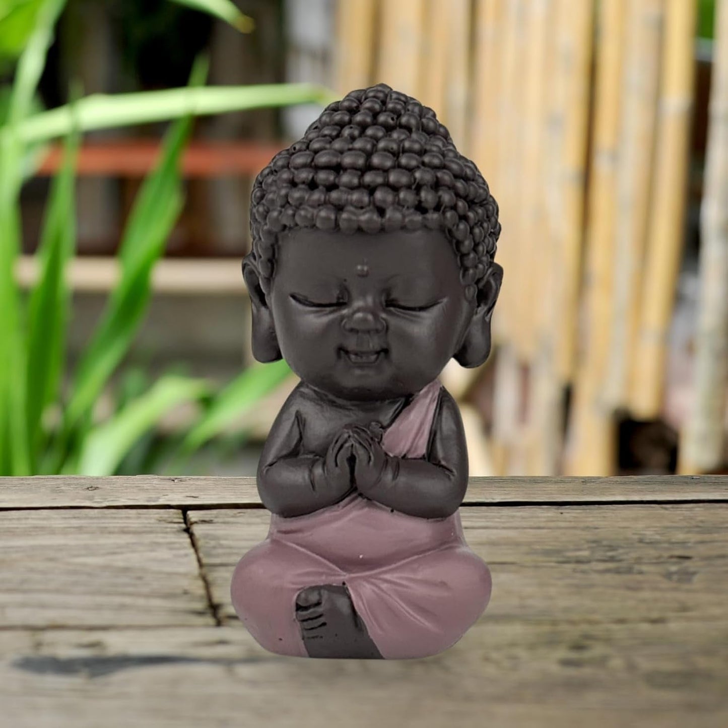 Baby Buddha Pink Toga Figur – Inspirierende und fröhliche Figur – Positive Talisman-Konzentration – Süße und spirituelle Geschenkidee – H 7 cm – Zen'Light Statuetten und Skulpturen Naty Shop