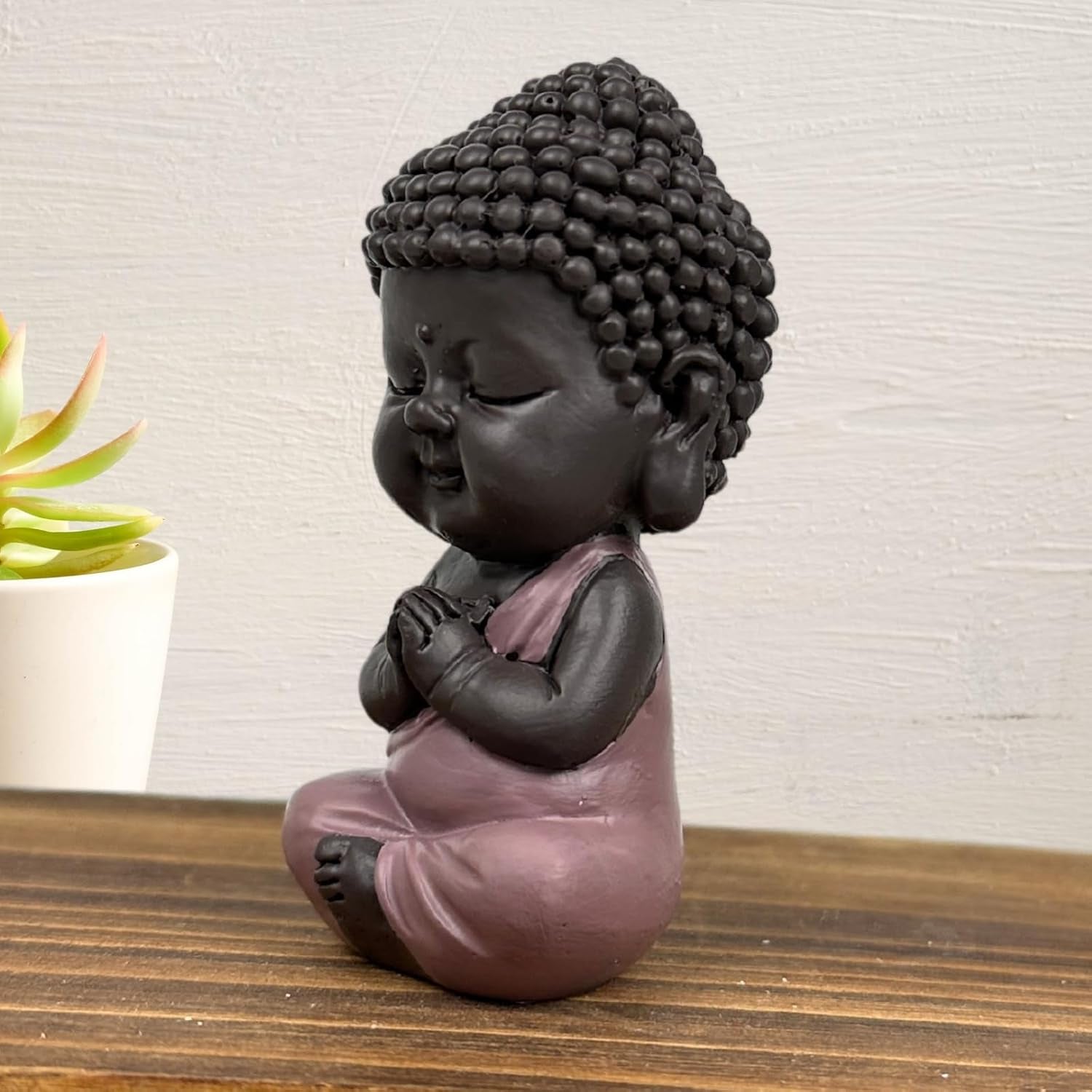Baby Buddha Pink Toga Figur – Inspirierende und fröhliche Figur – Positive Talisman-Konzentration – Süße und spirituelle Geschenkidee – H 7 cm – Zen'Light Statuetten und Skulpturen Naty Shop