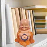 Lachende Buddha-Statue mit Rosenkranz – Inspirierende und fröhliche Figur – Glücksbringer voller Positivität – Niedliche und spirituelle Geschenkidee – H 10 cm – Zen'Light Statuen und Skulpturen Naty Shop