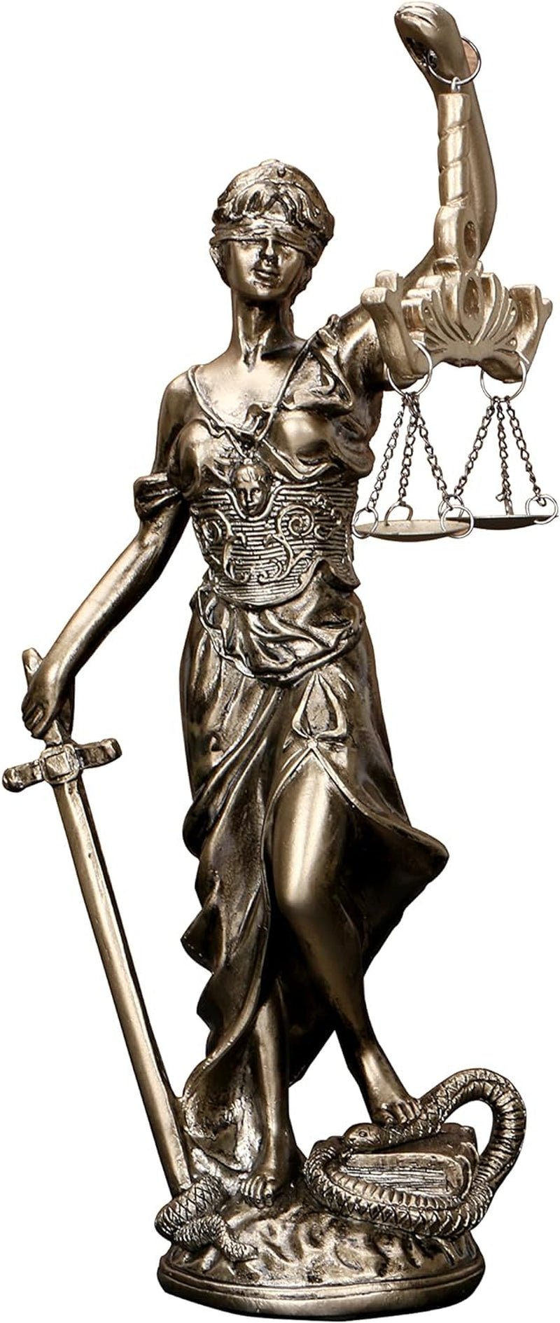 Lady Justice Statue 30,5 cm Gerechtigkeitsstatue Gerechtigkeitsgöttin Gerechtigkeitsskulptur Griechisch-römischer Engel Gerechtigkeit Blinde Statuen für die Dekoration Statuetten und Skulpturen Naty Shop Standardtitel