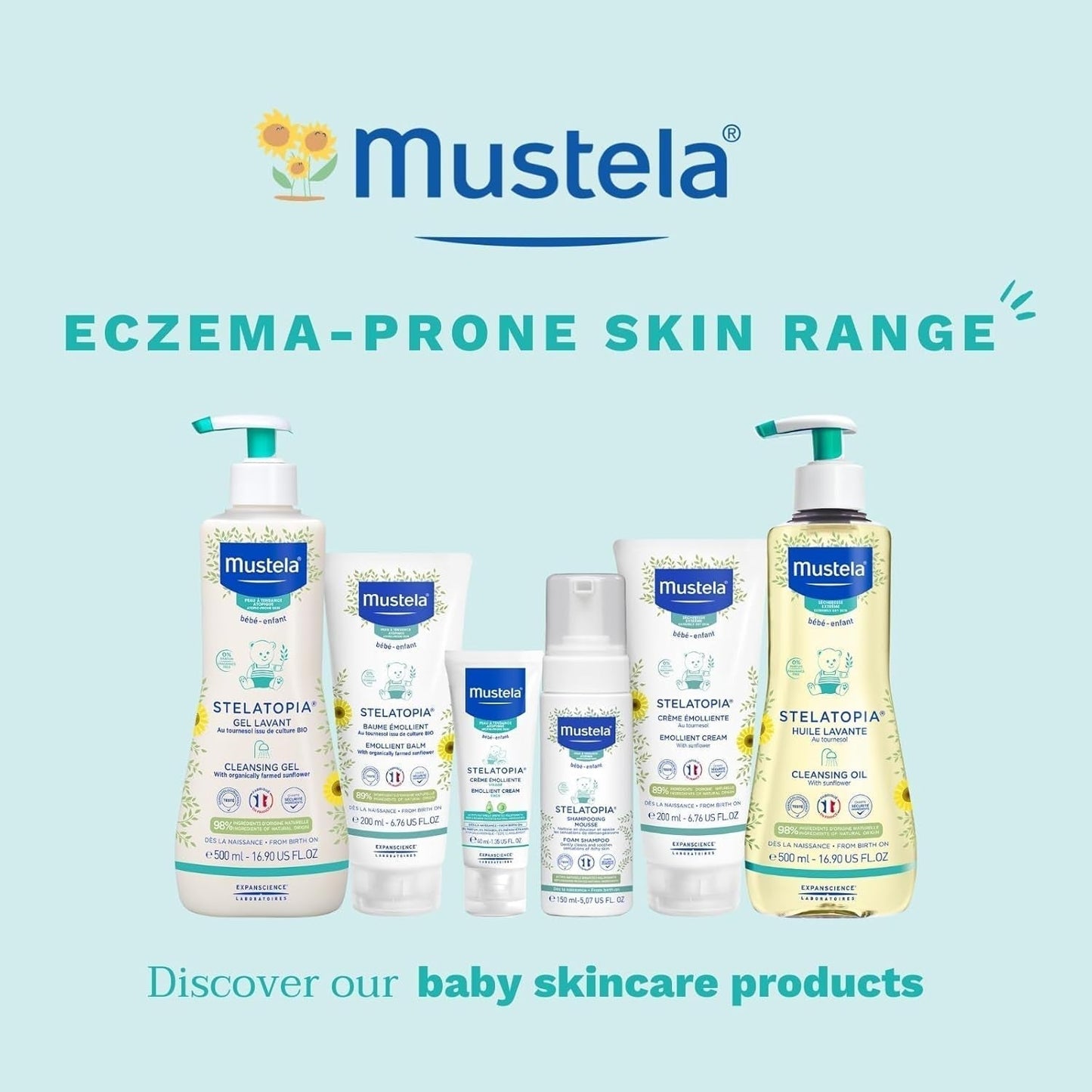 Stelatopia Shampoo Mousse für Kopfhaut mit extremer Trockenheit oder atopischer Dermatitis, Haare, Babys, Kinder, die ganze Familie – reduziert Rötungen und Juckreiz (150 ml) Kinder – Bade- und Hautpflege Naty Shop