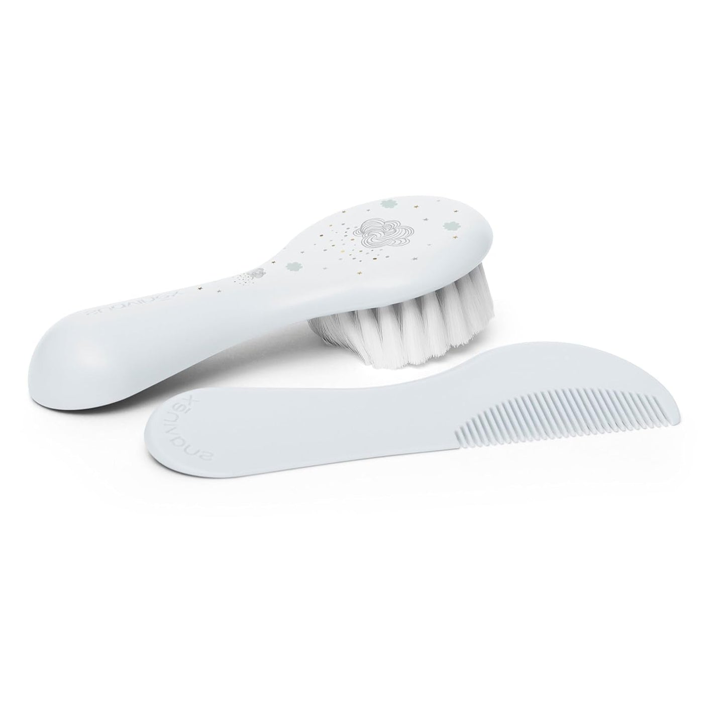 Suavinex 3162384 Kamm mit Bürste, blau Kinder – Bad und Hautpflege Naty Shop Standardtitel