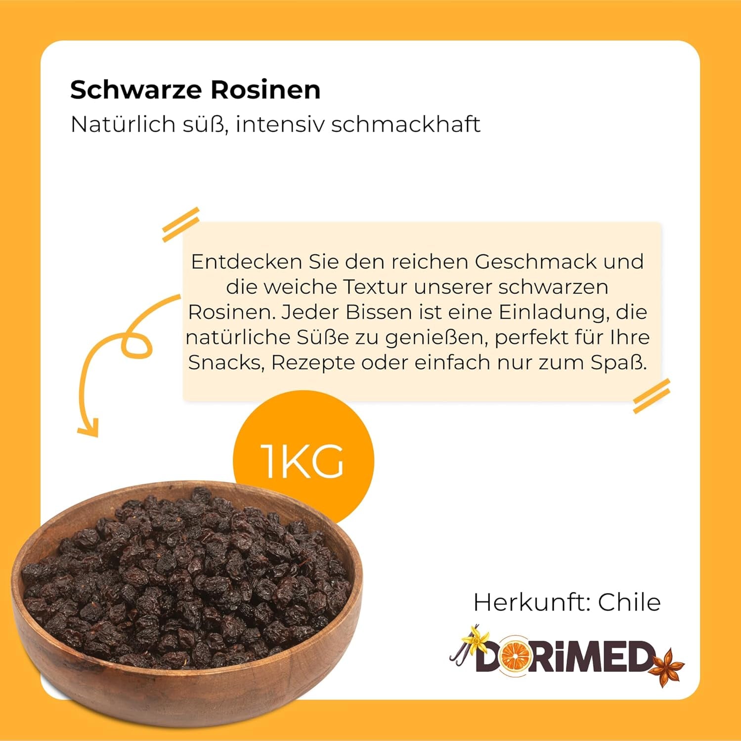 Lila schwarze Sultaninen 1 kg | Getrocknete Weintrauben | Keine Kerne und kein Zucker | Produkte ohne Gentechnik | Geeignet für Vegetarier und Veganer | Ideal zum Kombinieren mit dehydrierten Schokoladenprodukten von Naty Shop