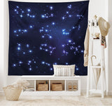 Wandteppich Abakuhaus Fernweh Tier Weltkarte Zeichnungen Zuhause – Accessoires und Dekorationen Naty Shop Dunkelblau 230 L x 140 B cm
