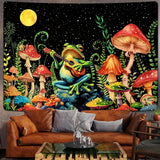 Tapisserie Alishomtll Frosch Pilz Mond Sterne bunt Zuhause – Accessoires und Dekorationen Naty Shop