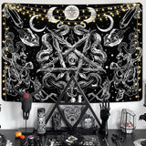 Tapisserie Alishomtll Witchy Snake Ästhetik Gothic Pentagramm Wand Home – Accessoires und Dekorationen Naty Shop