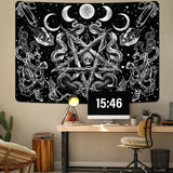 Tapisserie Alishomtll Witchy Snake Ästhetik Gothic Pentagramm Wand Home – Accessoires und Dekorationen Naty Shop