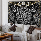Tapisserie Alishomtll Witchy Snake Ästhetik Gothic Pentagramm Wand Home – Accessoires und Dekorationen Naty Shop