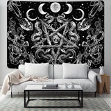 Tapisserie Alishomtll Witchy Snake Ästhetik Gothic Pentagramm Wand Home – Accessoires und Dekorationen Naty Shop