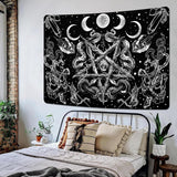 Tapisserie Alishomtll Witchy Snake Ästhetik Gothic Pentagramm Wand Home – Accessoires und Dekorationen Naty Shop