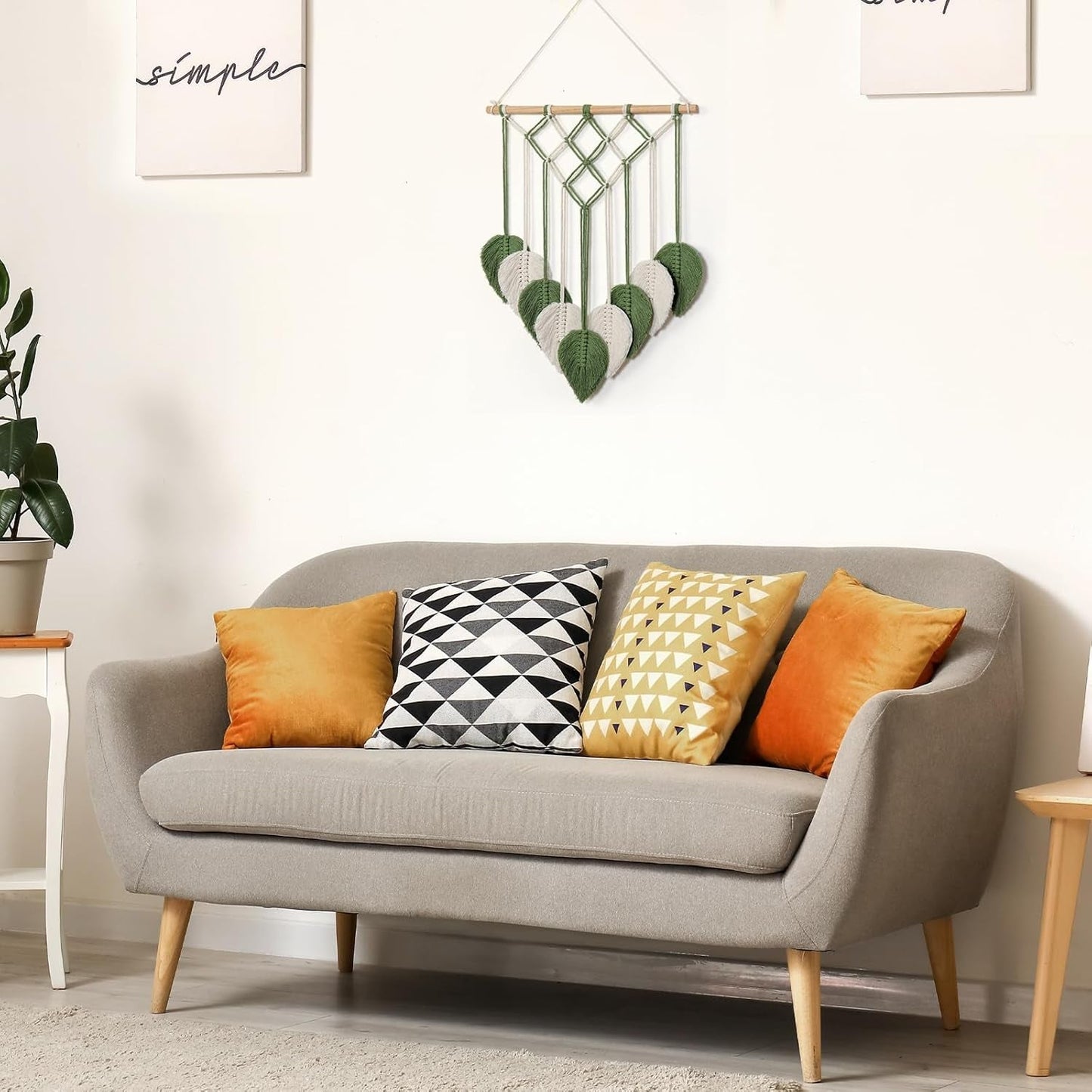 Gobelin Astnic Gobelin gewebt grüne Blätter Zuhause - Accessoires und Dekorationen Naty Shop