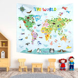 Bashom Wandteppichkarte der deutschen Tierwelt für Kinder Zuhause – Accessoires und Dekorationen Naty Shop Tp-001