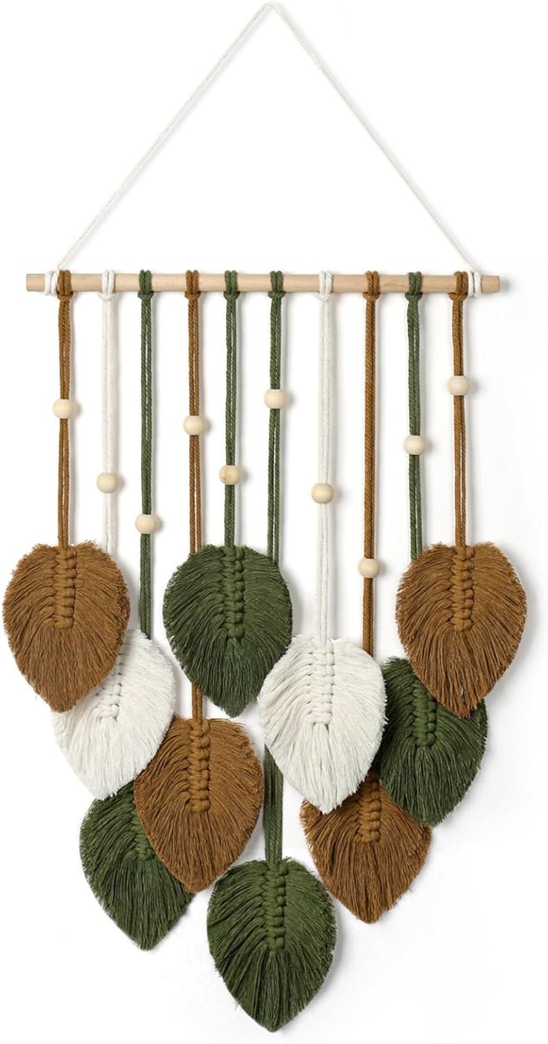 Gobelin Betylfoy Holzperlen grüne Blätter Zuhause - Accessoires und Dekorationen Naty Shop Dunkelgrün