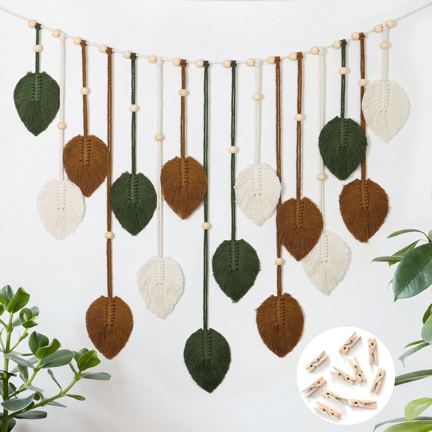 Wandteppich Betylfoy Wandbehang großes Dekoblatt Zuhause - Accessoires und Dekorationen Naty Shop Khaki