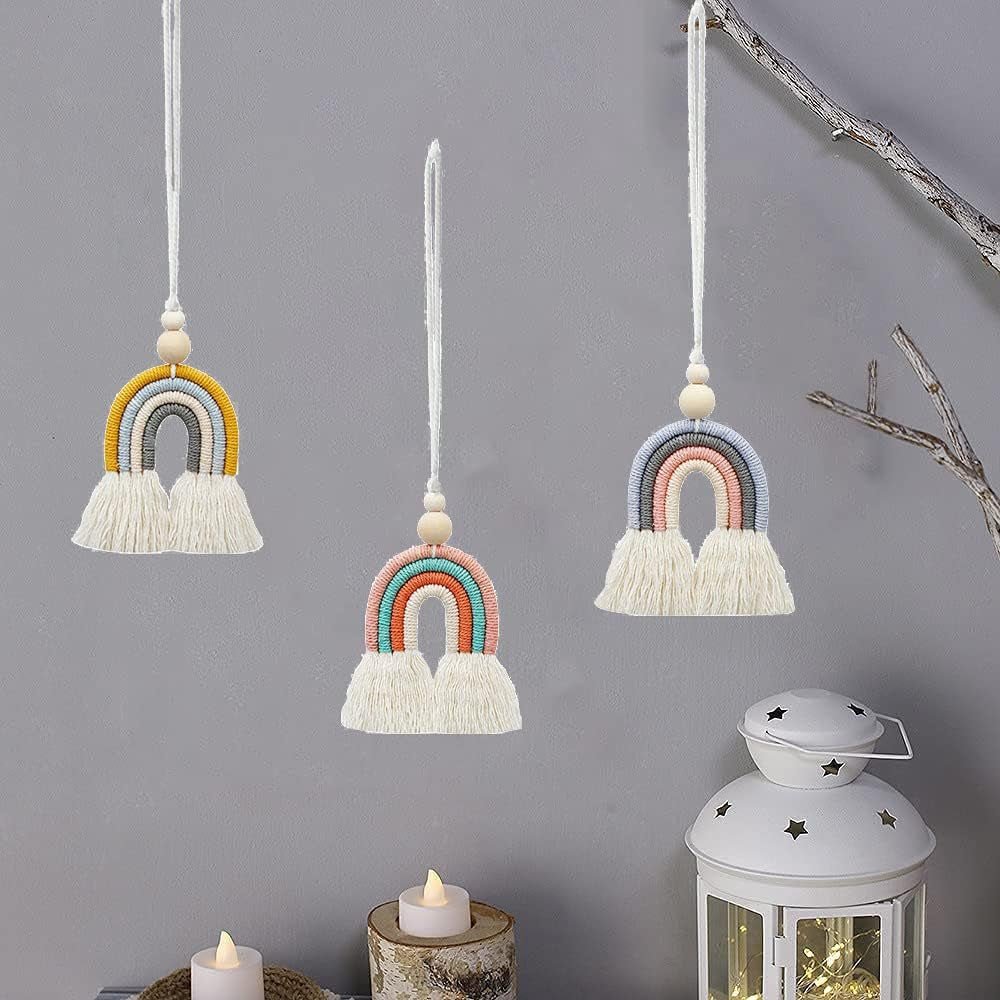Gobelin handgewebte Stücke Regenbogen14 Kinderzimmer Regenbogenwand14 Regenbogenhaus - Accessoires und Dekorationen Naty Shop