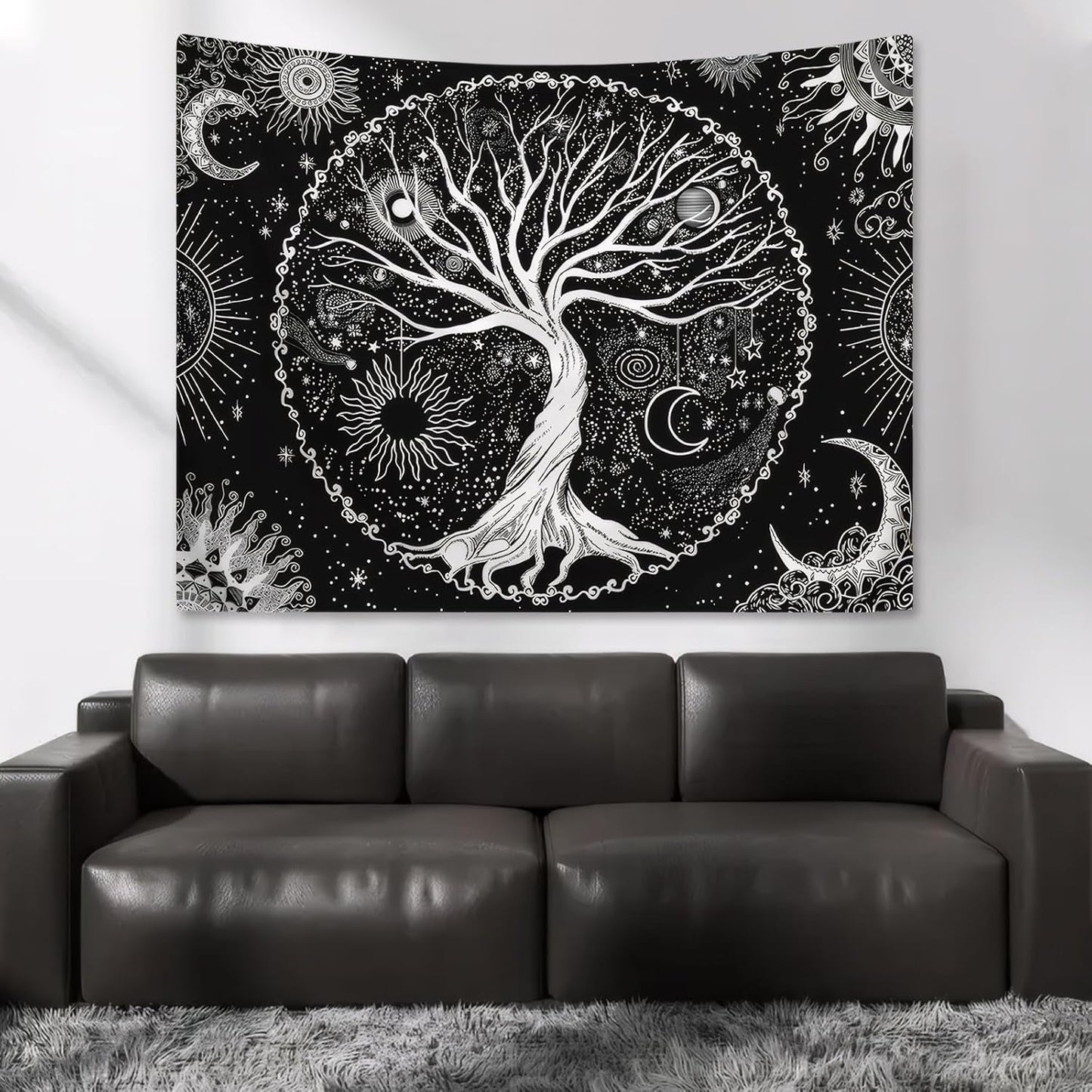 Lebensbaum Wandteppich Sonne Mond Casa - Accessoires und Dekorationen Naty Shop