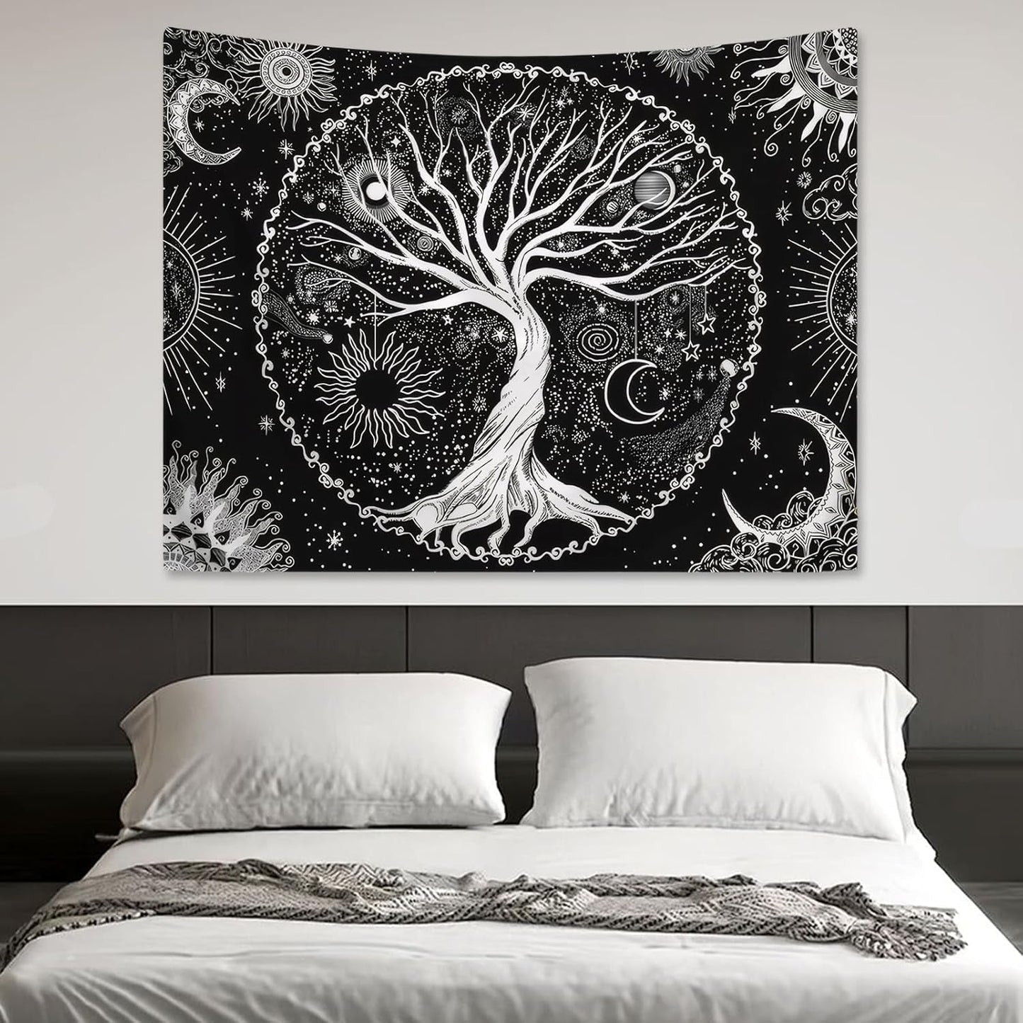 Lebensbaum Wandteppich Sonne Mond Casa - Accessoires und Dekorationen Naty Shop