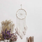 Tapisserie-Deko-Traumfänger, gewebte weiße Wanddekoration, Zuhause – Accessoires und Dekorationen, Naty Shop