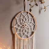 Tapisserie-Deko-Traumfänger, gewebte weiße Wanddekoration, Zuhause – Accessoires und Dekorationen, Naty Shop