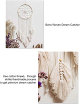 Tapisserie-Deko-Traumfänger, gewebte weiße Wanddekoration, Zuhause – Accessoires und Dekorationen, Naty Shop