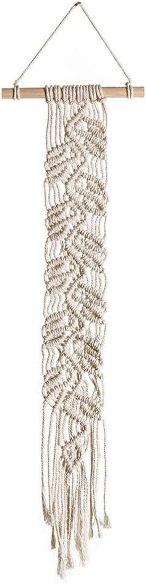 Deko-Wandteppich, Traumfänger, gewebt, weiße Wanddekoration, Zuhause – Accessoires und Dekorationen, Naty Shop, langer Streifen
