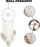 Tapisserie-Deko-Traumfänger, gewebte weiße Wanddekoration, Zuhause – Accessoires und Dekorationen, Naty Shop