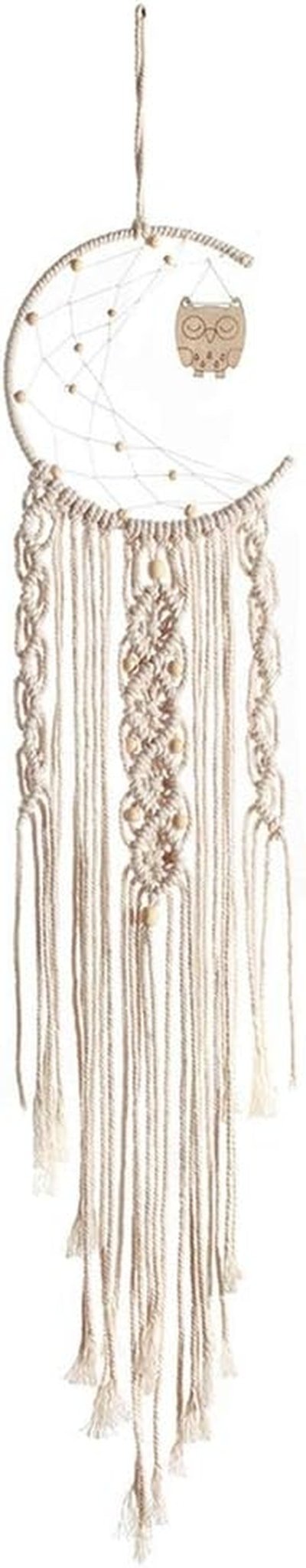 Tapisserie-Deko-Traumfänger, gewebte weiße Wanddekoration, Zuhause – Accessoires und Dekorationen, Naty Shop, Waldeule