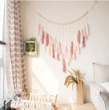 Tapisserie Deko zum Aufhängen, gewebte pastorale Holzperlen Zuhause – Accessoires und Dekorationen Naty Shop