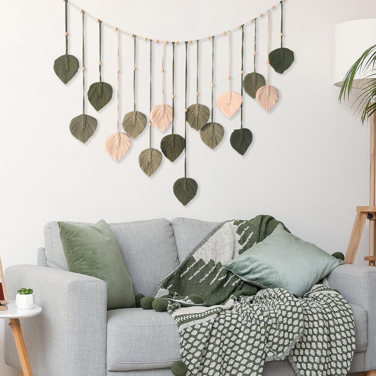 Tapisserie-Dekoration, Holzperlen, Blatt-Design, Zuhause – Accessoires und Dekorationen, Naty Shop