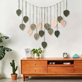 Tapisserie-Dekoration, Holzperlen, Blatt-Design, Zuhause – Accessoires und Dekorationen, Naty Shop