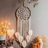 Großer weißer Traumfänger-Wandteppich mit handgefertigter Quaste Casa – Accessoires und Dekorationen Naty Shop 1