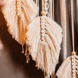 Großer weißer Traumfänger-Wandteppich mit handgemachter Quaste von Casa – Accessoires und Dekorationen Naty Shop