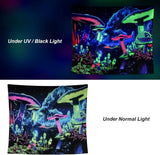 Wandteppich Dremisland Schwarzlichtpilz psychedelisch reaktive Galaxiewand Zuhause – Accessoires und Dekorationen Naty Shop