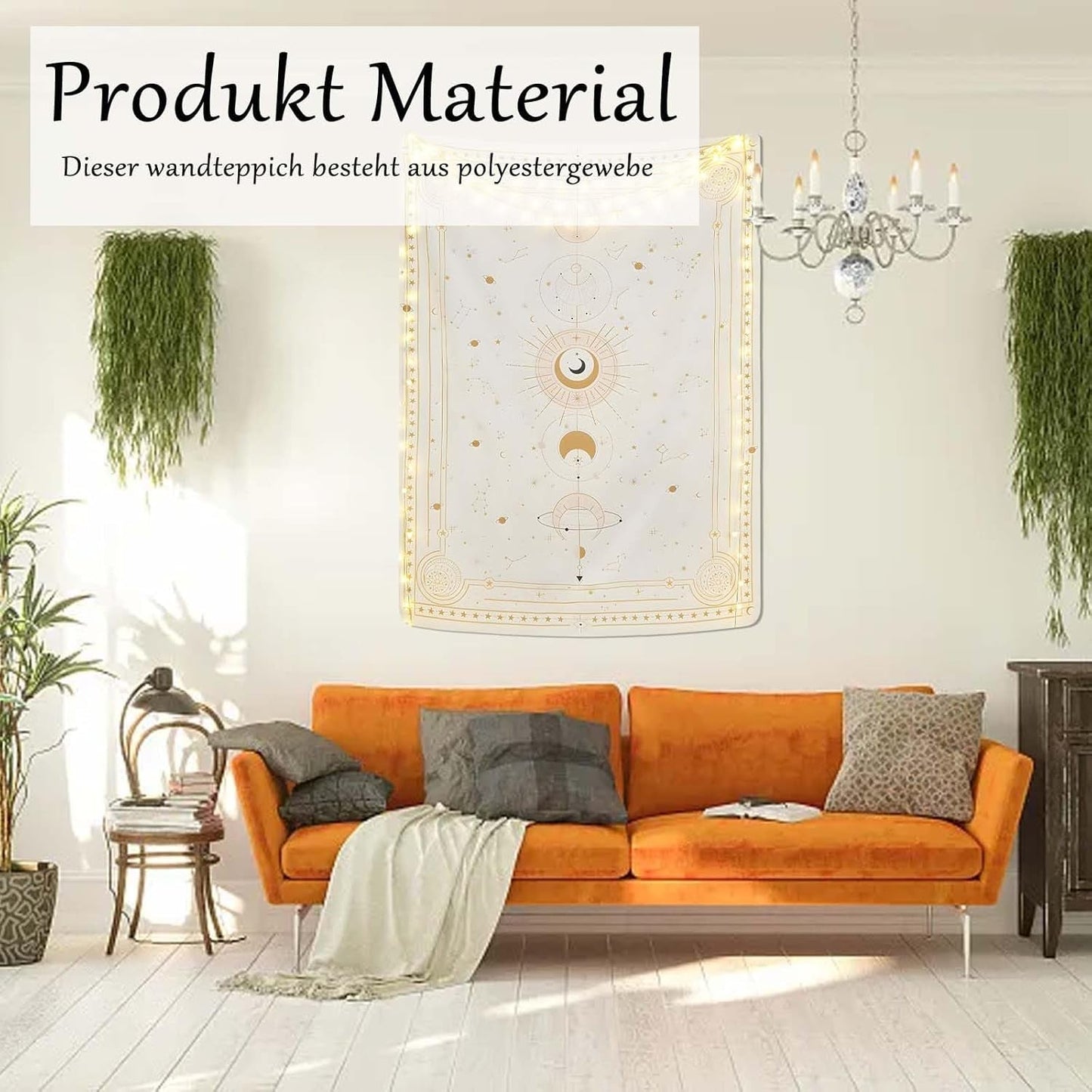 Wandteppich Mondphasen Geheimnis Konstellation Startseite – Accessoires und Dekorationen Naty Shop