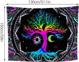 Wandteppich, fluoreszierender Baum, Leben, psychedelischer Mond, Zuhause – Accessoires und Dekorationen, Naty Shop