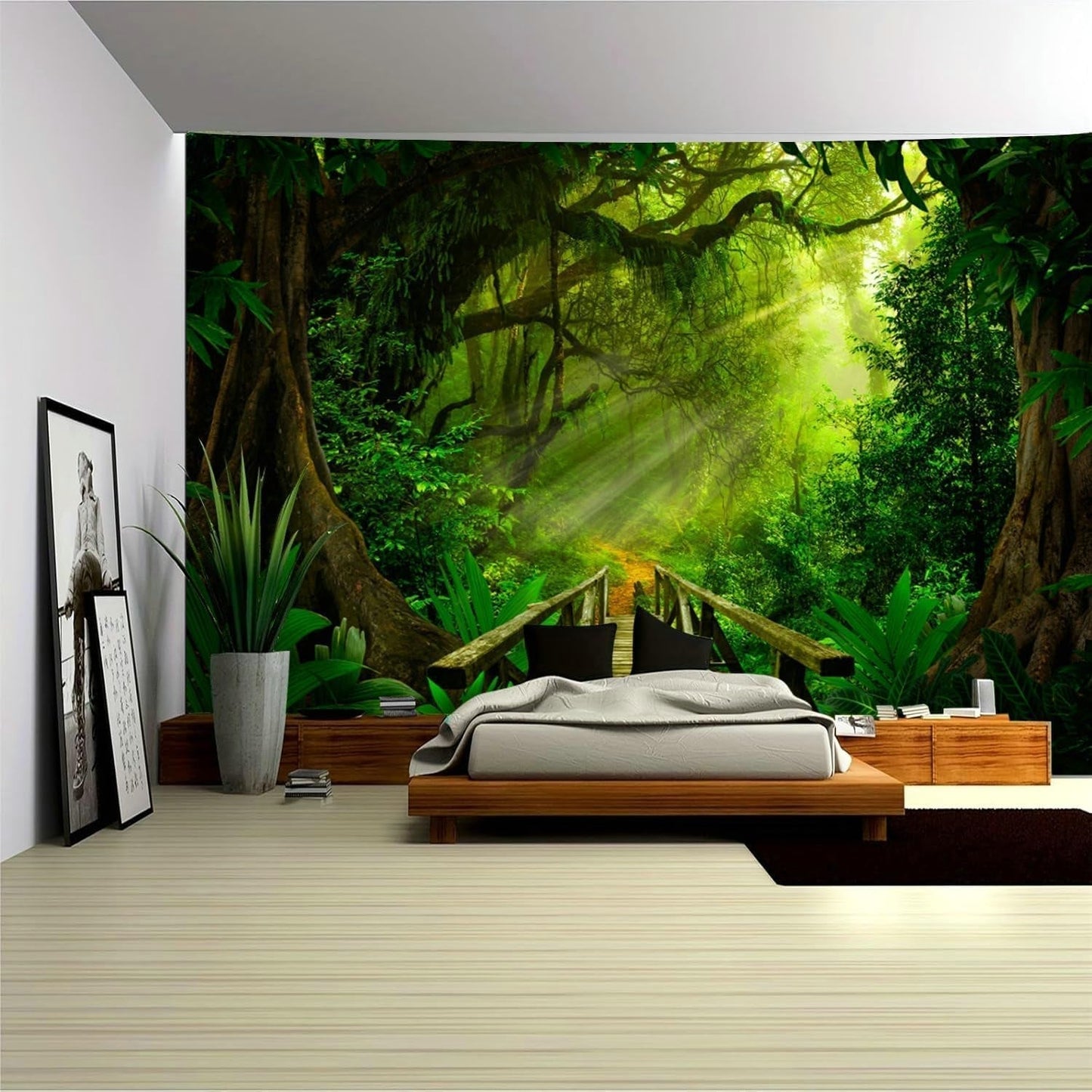 Wandteppich Waldgrün zum Aufhängen im Freien Zuhause – Accessoires und Dekorationen Naty Shop