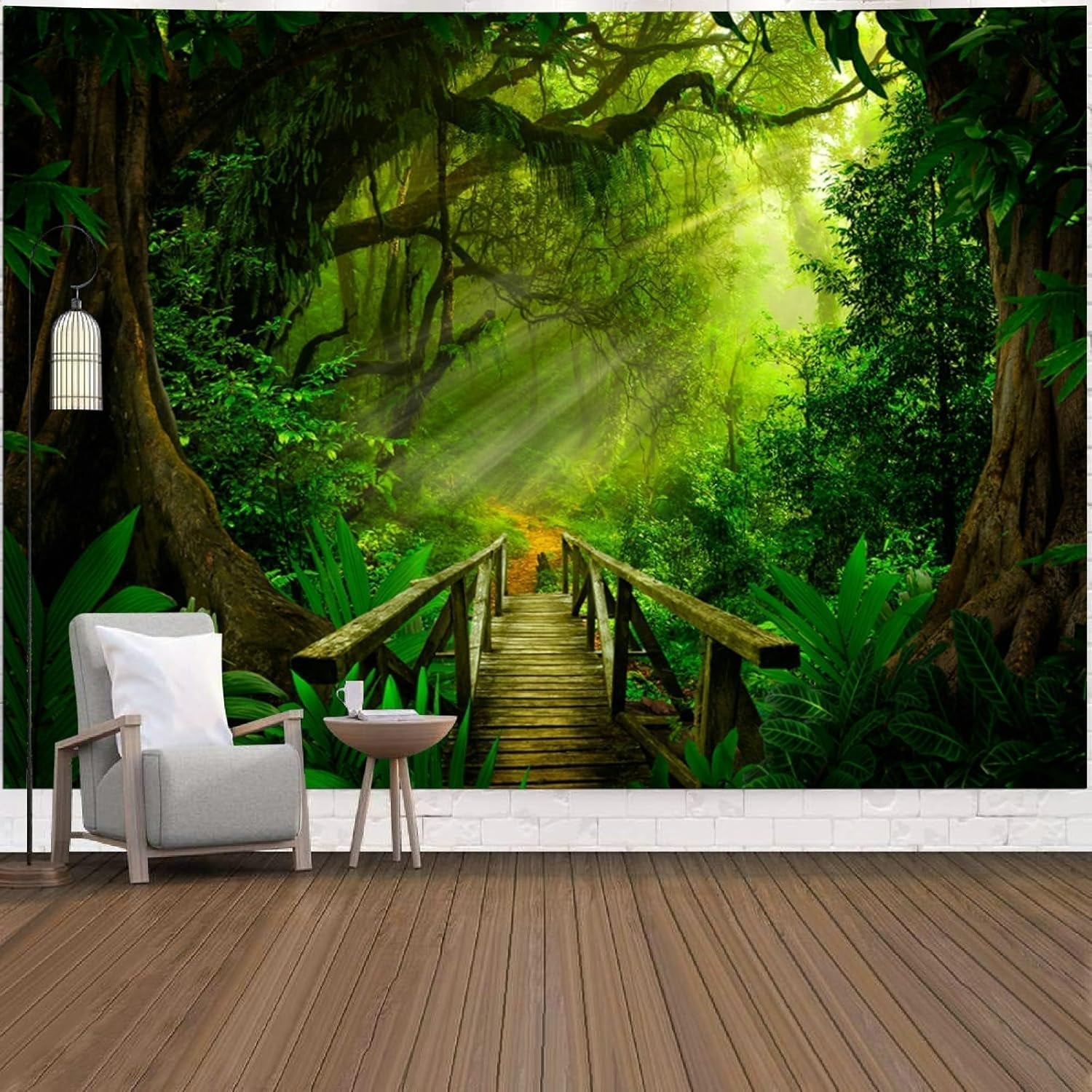 Wandteppich Waldgrün zum Aufhängen im Freien Zuhause – Accessoires und Dekorationen Naty Shop
