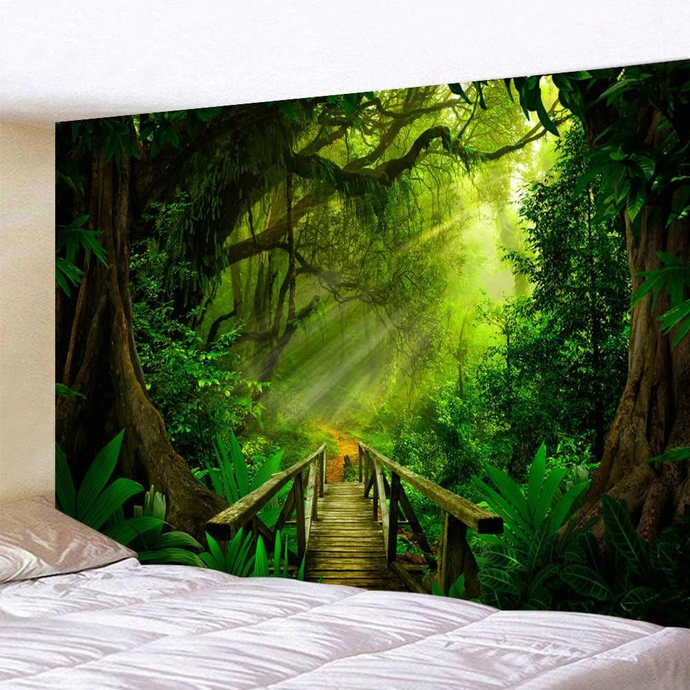 Wandteppich Waldgrün zum Aufhängen im Freien Zuhause – Accessoires und Dekorationen Naty Shop