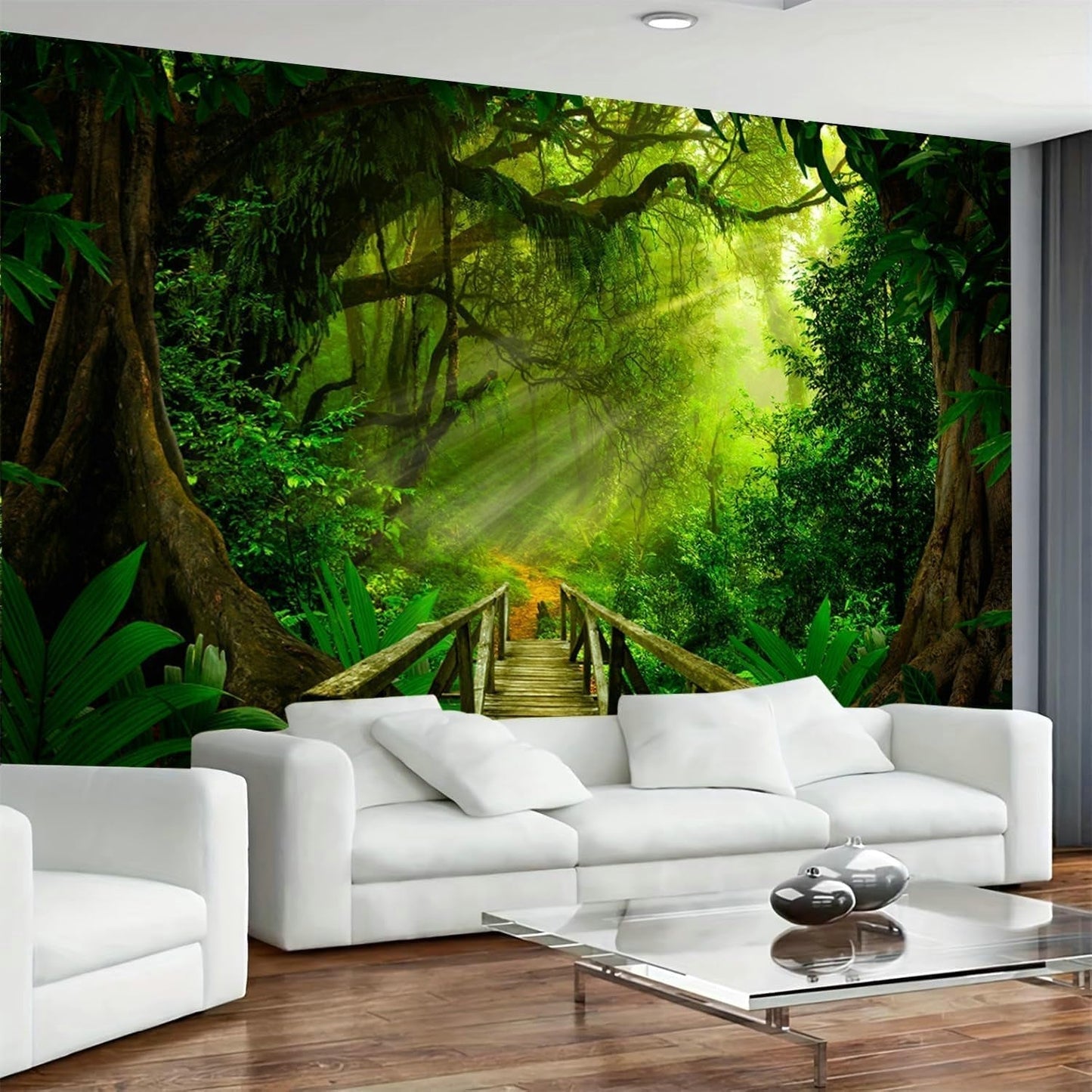 Wandteppich Waldgrün zum Aufhängen im Freien Zuhause – Accessoires und Dekorationen Naty Shop