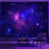 Wandteppich Galaxie Schwarzlicht Sternenhimmel reaktiv blau Zuhause - Accessoires und Dekorationen Naty Shop Galaxy 150L x 130B cm