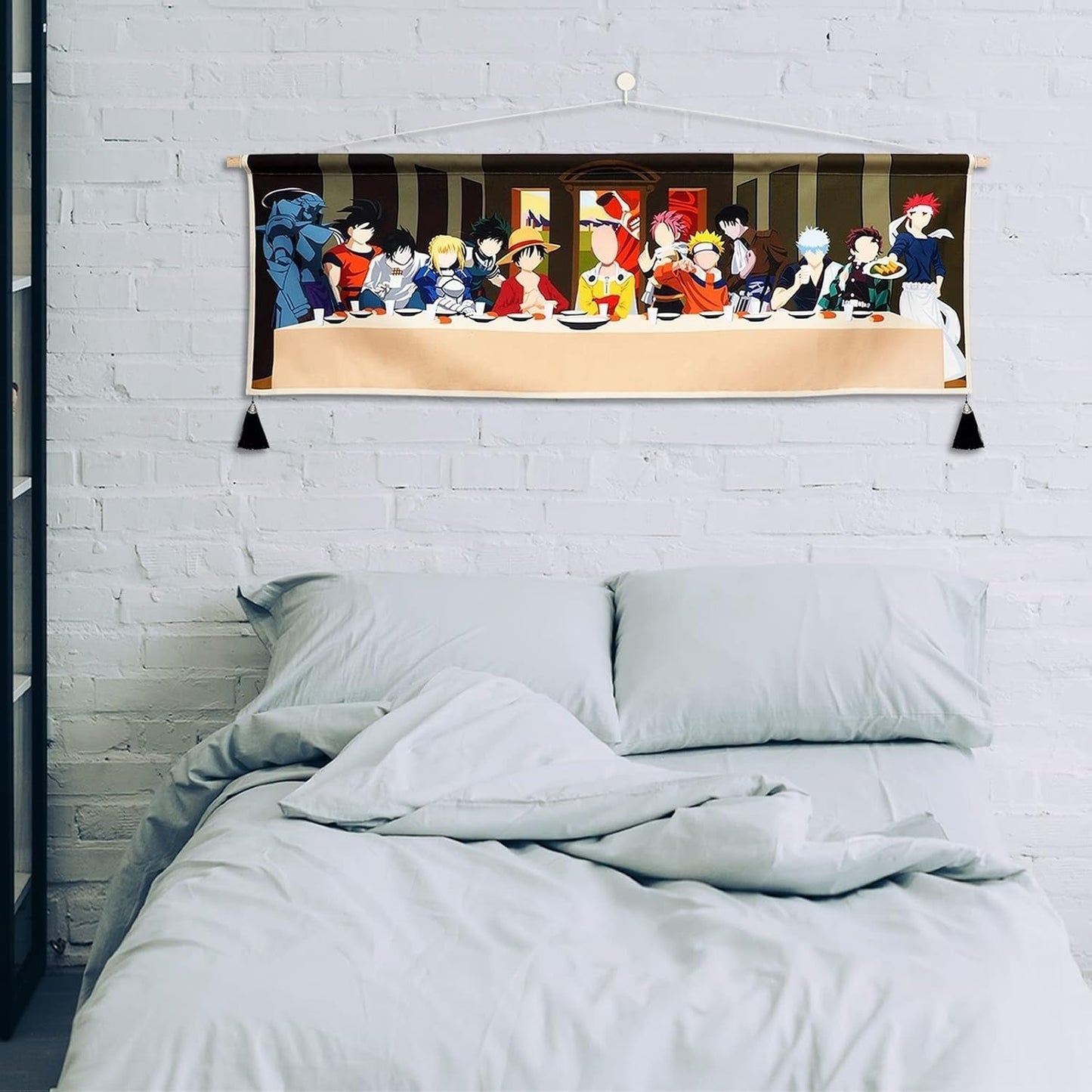 Wandteppich zum Aufhängen, Leinwand, Wandkunst, Gemälde, Anime-Charaktere, Zuhause – Accessoires und Dekorationen, Naty Shop
