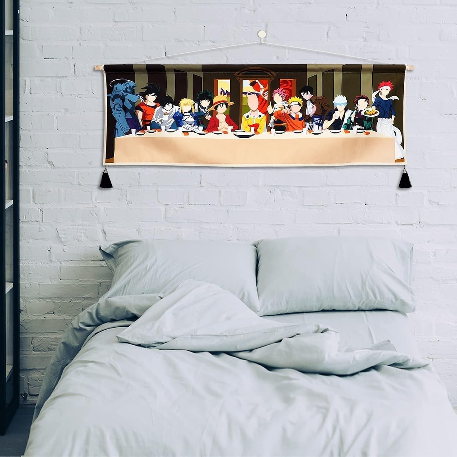 Wandteppich zum Aufhängen, Leinwand, Wandkunst, Gemälde, Anime-Charaktere, Zuhause – Accessoires und Dekorationen, Naty Shop