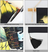 Wandteppich zum Aufhängen, Leinwand-Wandkunst, Malerei, japanische Schriftzeichen, Zuhause – Accessoires und Dekorationen, Naty Shop