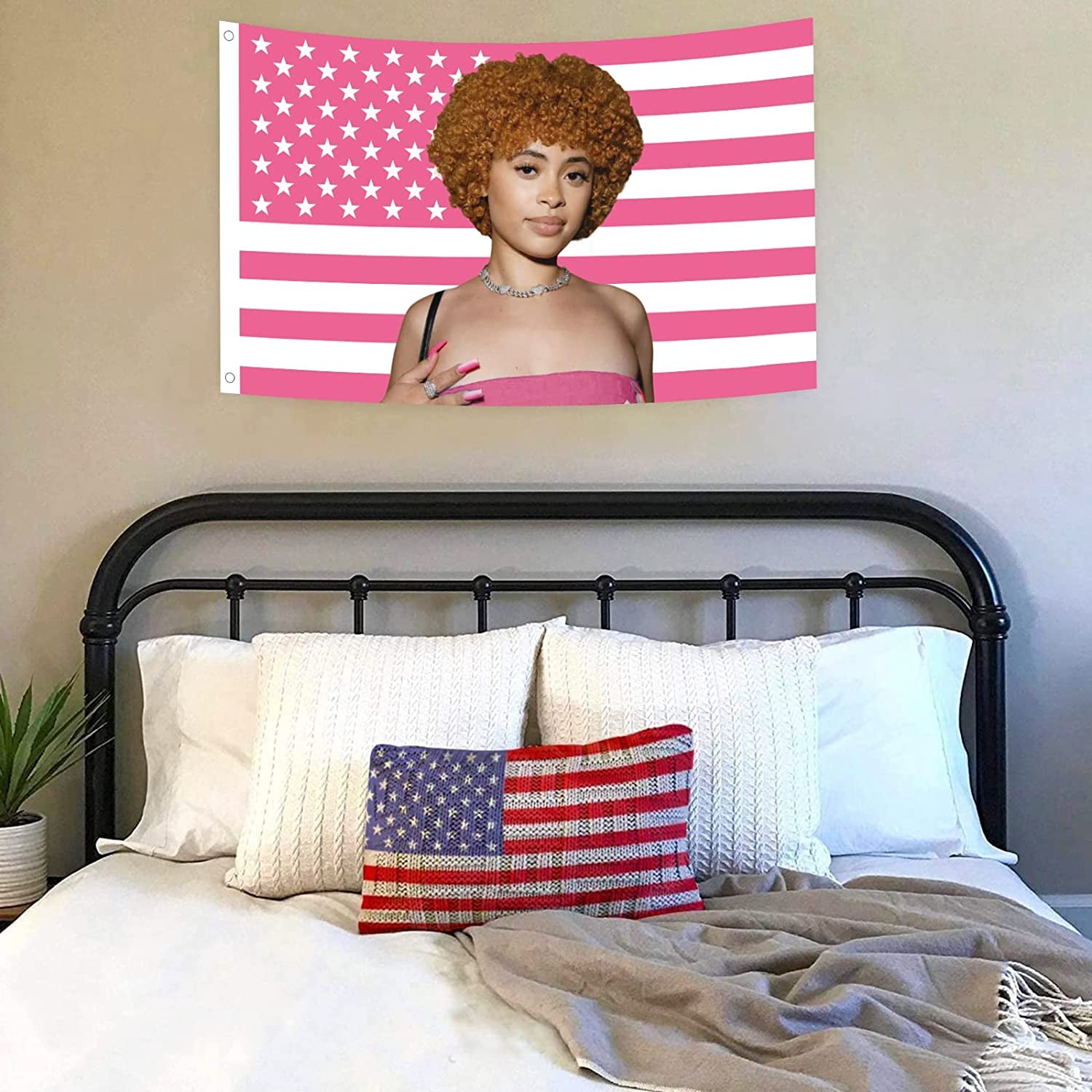 Tapisserie Ice Rapper Spice Flag innen außen rosa Zuhause – Accessoires und Dekorationen Naty Shop