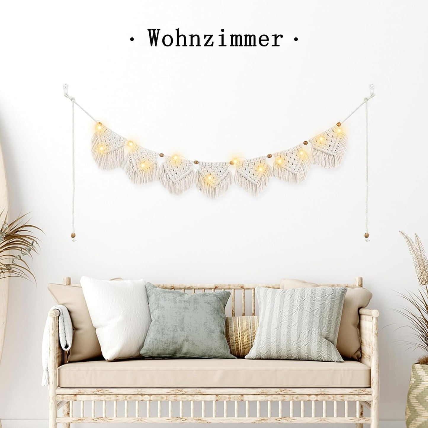 Gobelin Ihonyi Deco Chic Fransengirlande LED Home - Accessoires und Dekorationen Naty Shop