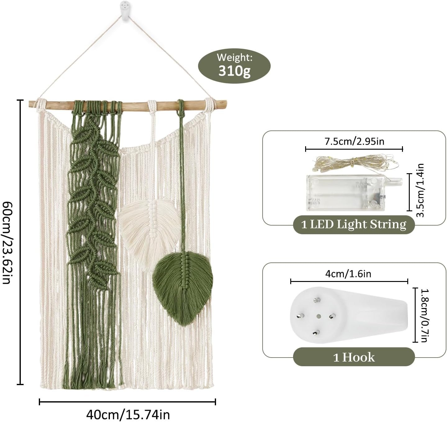 Ihonyi-Wandteppich, handgewebter Sic-Fransen-Wandteppich, Zuhause – Accessoires und Dekorationen, Naty Shop