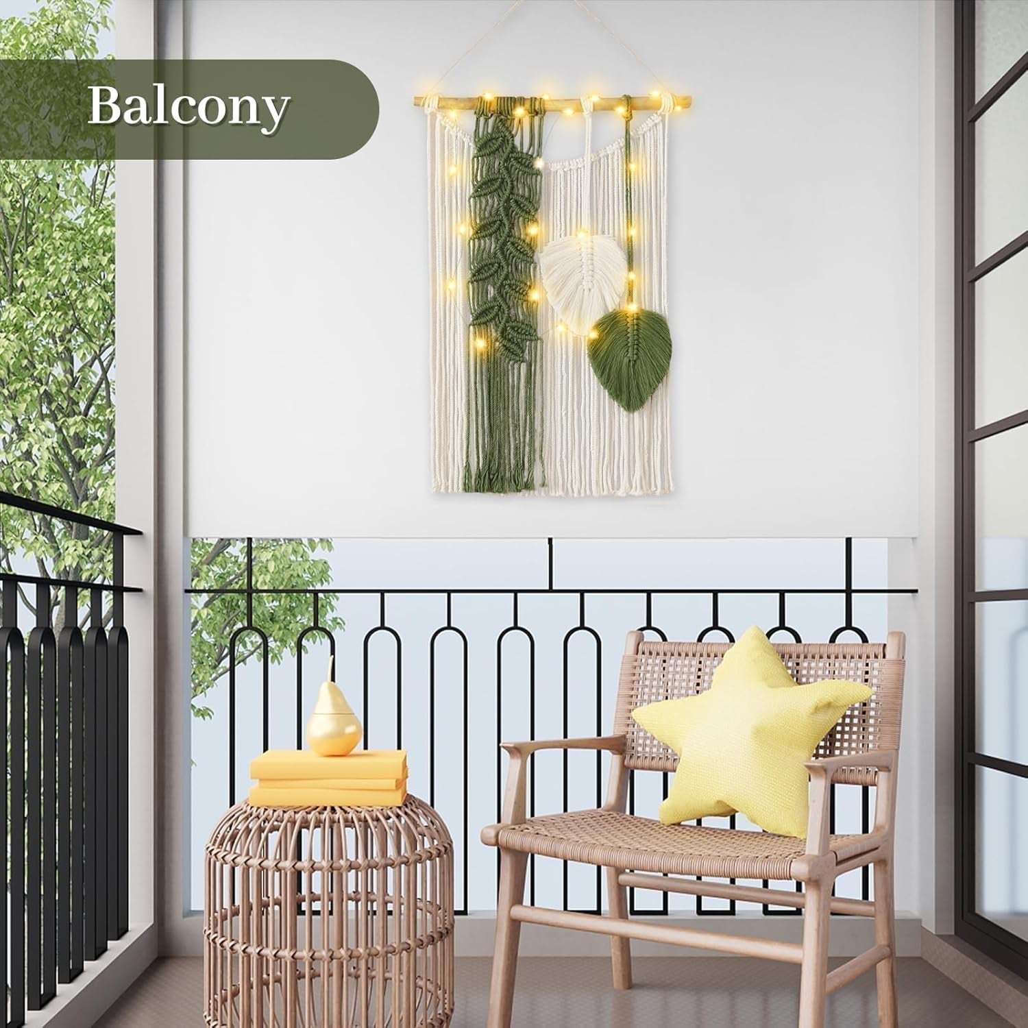Ihonyi-Wandteppich, handgewebter Sic-Fransen-Wandteppich, Zuhause – Accessoires und Dekorationen, Naty Shop